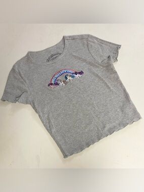 MLP Embroidered Gray Top